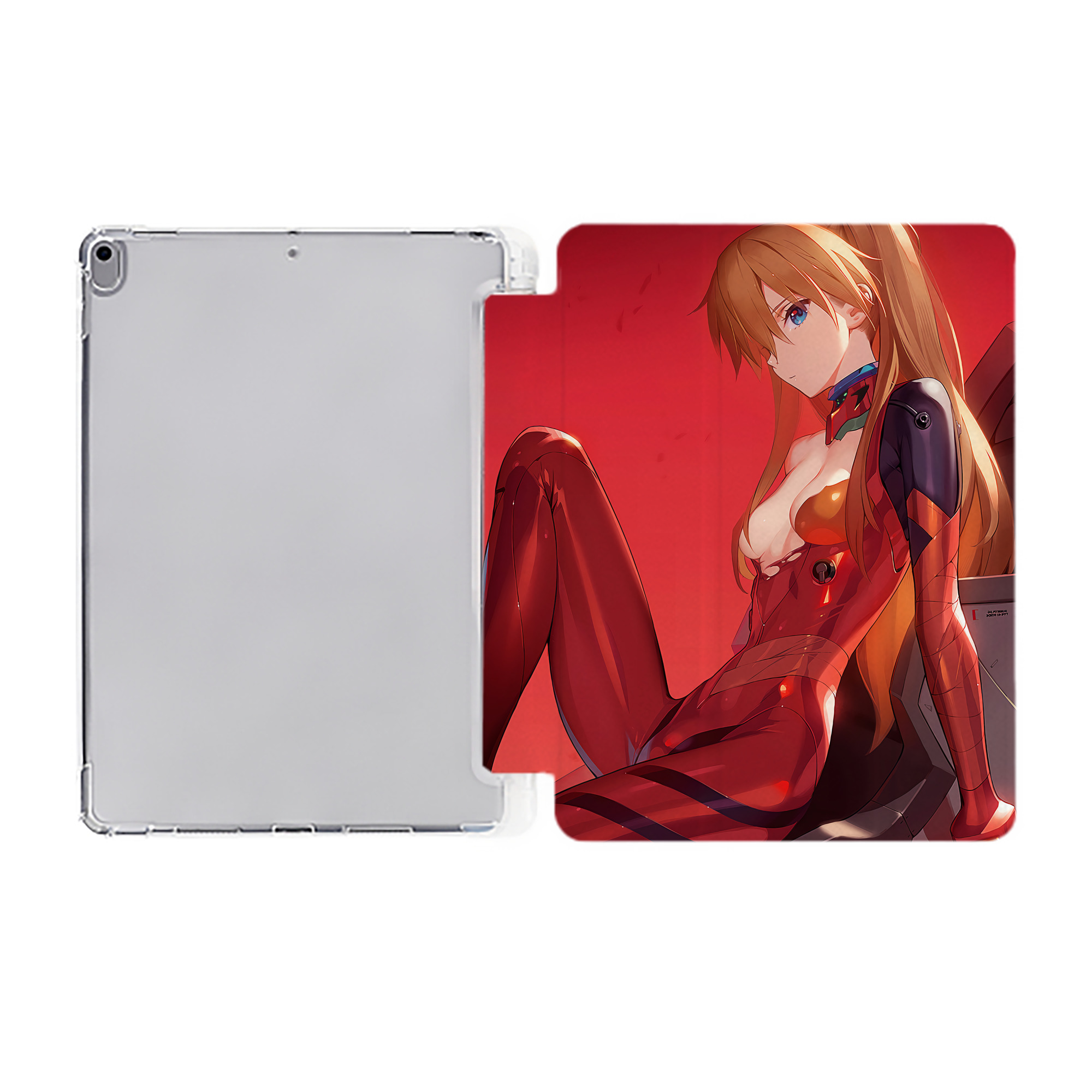 （画像用） EVA 新世紀エヴァンゲリオン IPad ケース ペン収納付き 三つ折りスタンド PUレザー×シリコン 対応機種9.5/10.5/10.9インチ